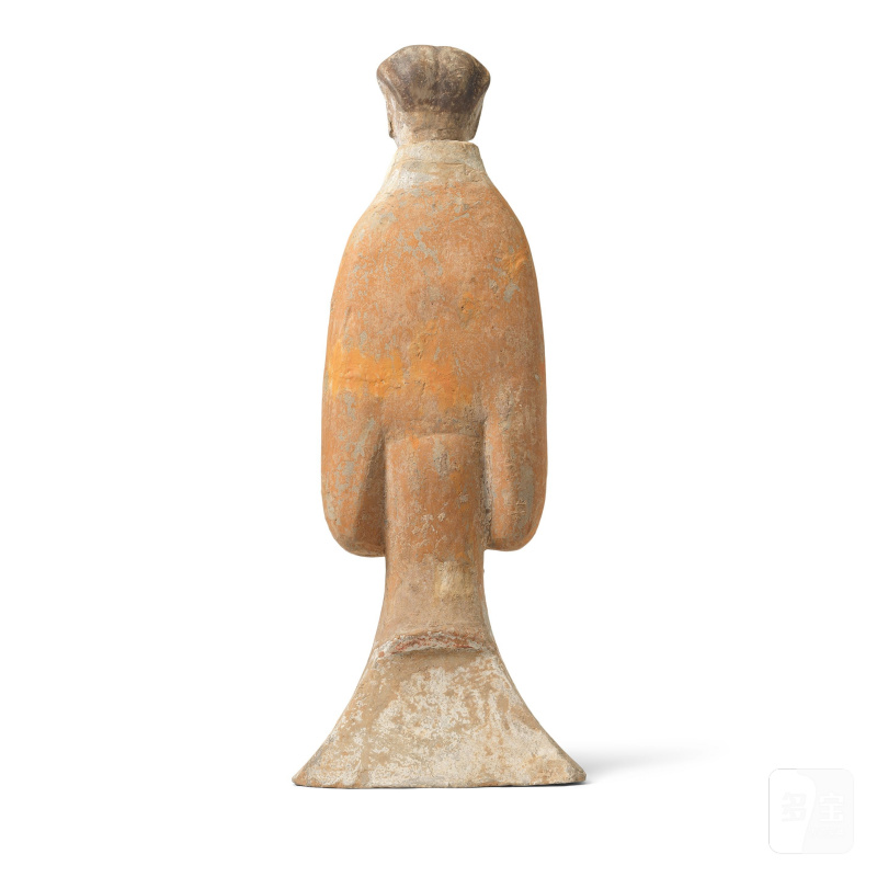 漢 陶俑 | A LARGE POTTERY MODEL OF AN ATTENDANT - 图2